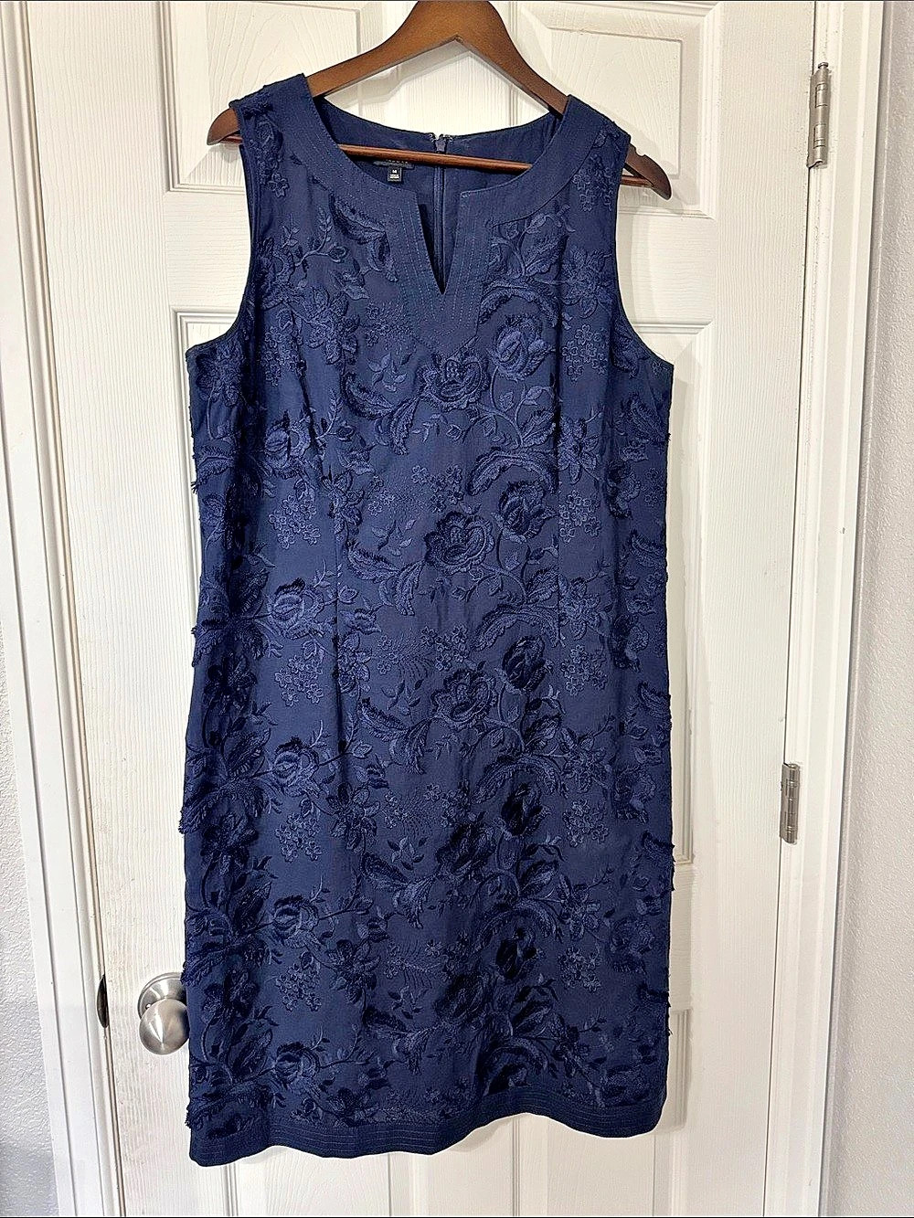 Talbots Floral Mini Dress in Blue Size 14 Like New